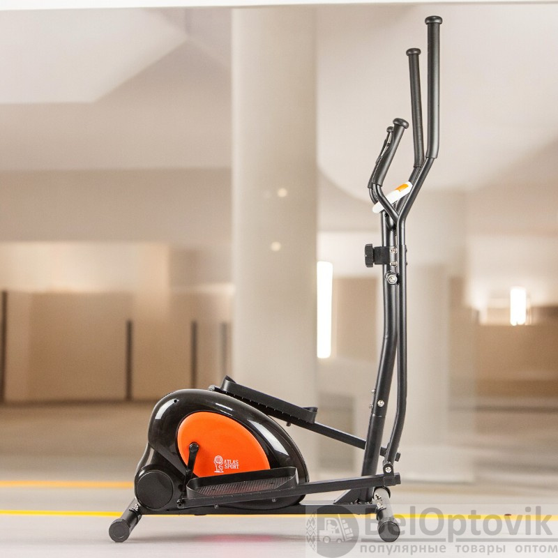 Эллиптический тренажер Оранжево-черный / Укрепляет здоровье и физическую форму